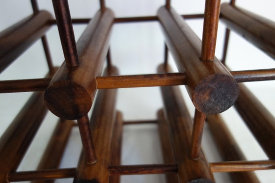 Image 1 of Vintage Nissen Langaa teak bottle rack, mid-20th century