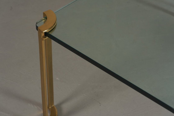 Image 1 of Tavolino da caffè grande in bronzo e vetro vintage di Peter Ghyczy, Germania, anni '70