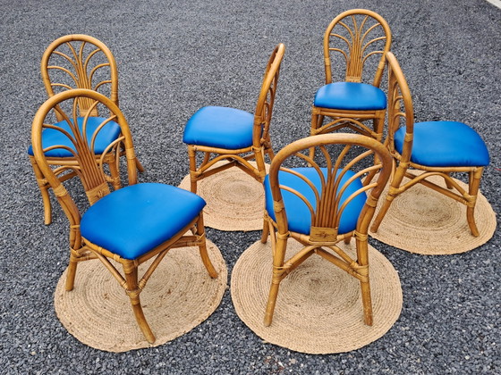 6 chaises bohèmes en rotin – Chaises de salle à manger, Bamboo (photo 3 of 14)