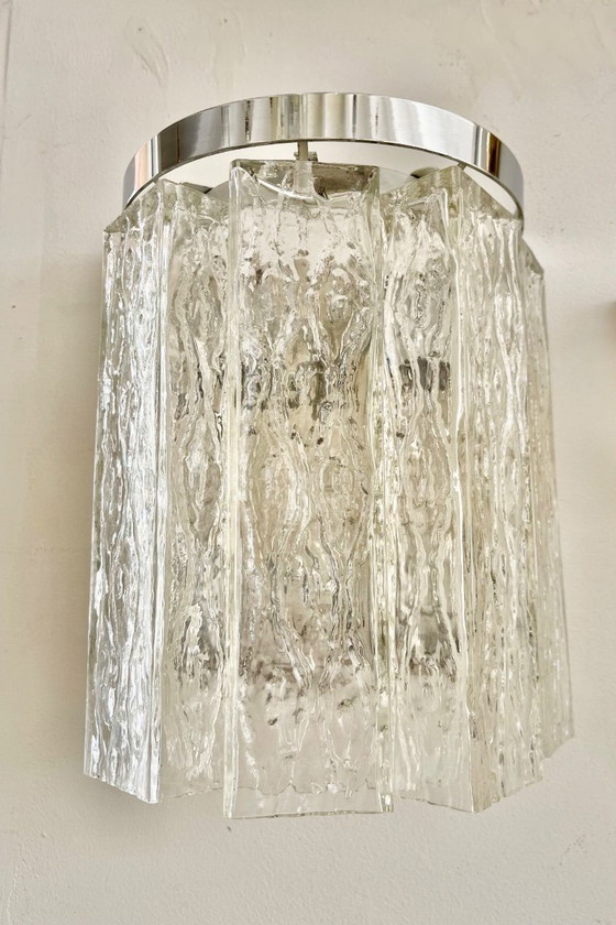 Image 1 of Kaiser Leuchten, modello in vetro di murano per il ghiaccio, anni '70