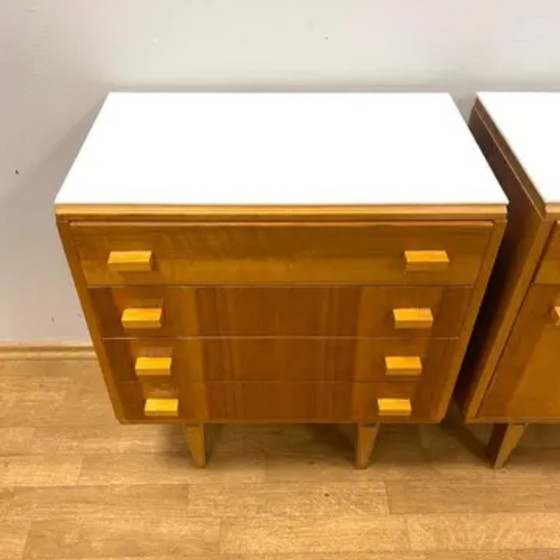 Image 1 of Set of 2 Retro Cabinets by F. Mezulánik, Brussels Style, 1960s