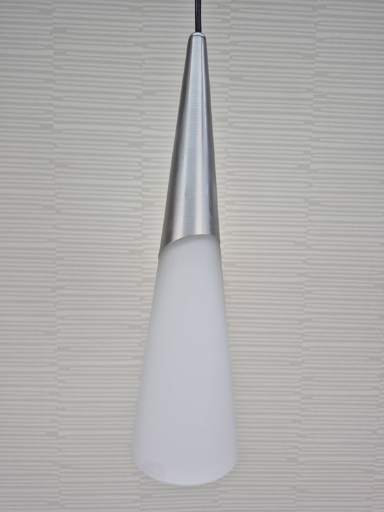 Image 1 of Hala Zeist hanglamp. Vintage kelk lamp melkglas.