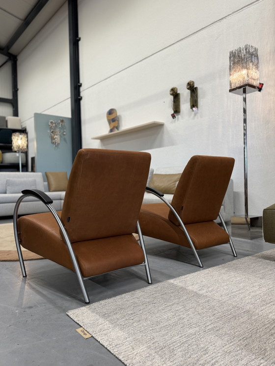 Image 1 of 2 Gelderland 5770 Lotus fauteuil bruin leer