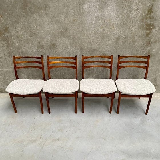Image 1 of 4 chaises de salle à manger vintage Topform en palissandre, années 1970