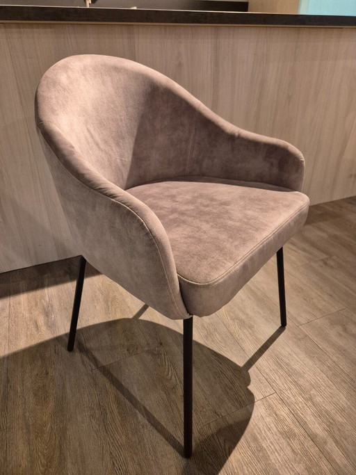 4x tissu argile Bello Adore – Pronto Wonen, eetkamerstoelen, Plastic, Textile
