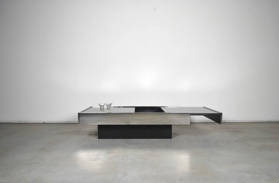 Image 1 of Tavolino da caffè con bar a scomparsa Willy Rizzo