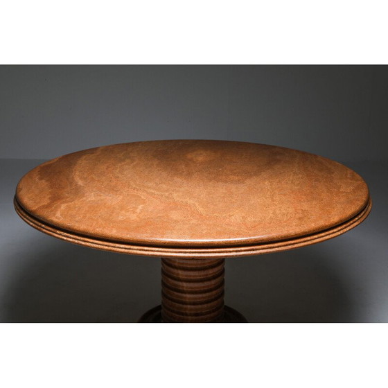 Image 1 of Vintage Postmodern Marble Dining Table in Earthy Tones 1970s