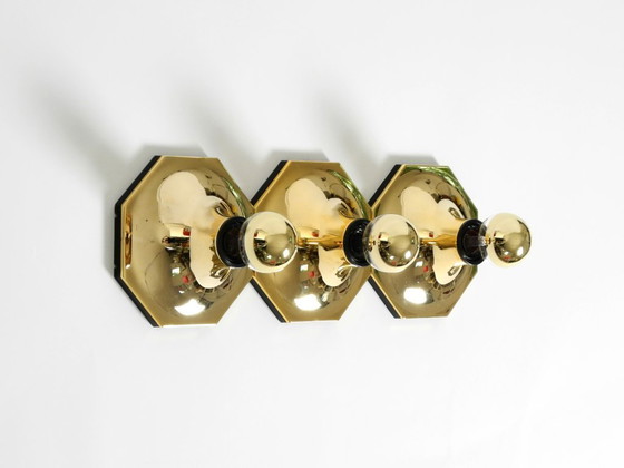 Image 1 of Conjunto de tres preciosas lámparas de pared o techo de los años 70 diseñadas por Motoko Ishii para Staff Leuchten.