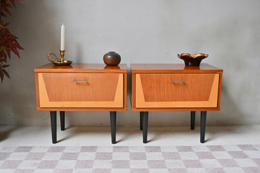 Set van 2 Nachtkastjesinn Jaren 50 Rockabilly stijl