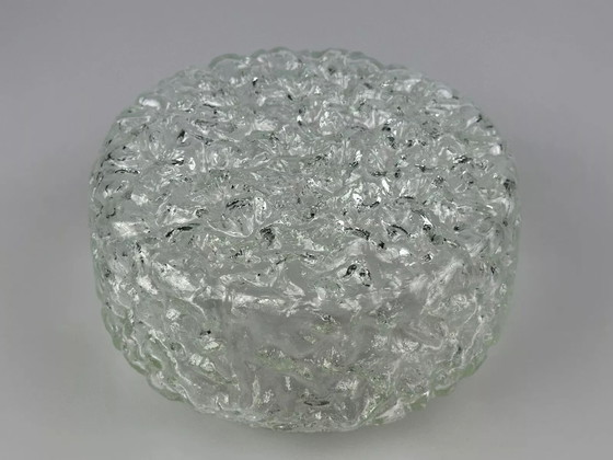 Image 1 of Lampada da soffitto anni &#39;60-&#39;70 Glashütte Limburg Germania Plafoniere in vetro e metallo