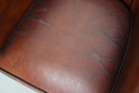 Image 1 of Poltrone club olandesi vintage in pelle color cognac, set da 2