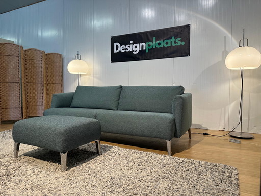 New condition Pode Quote 3-seater Turquoise + Hocker