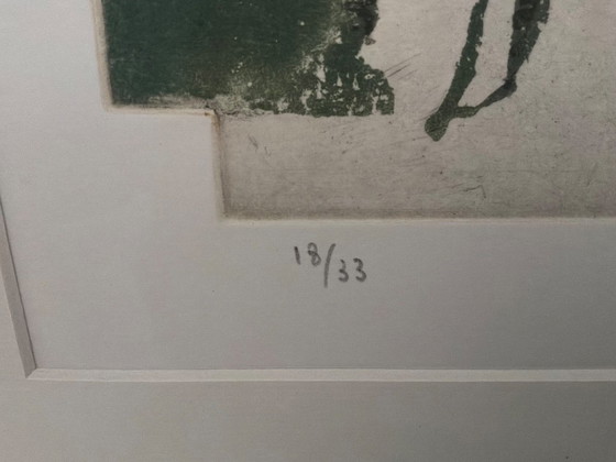 Abstract Lithograph from Belgian artist Beniti CORNELIS – Lithographs & prints, Wood, Glass (photo 2 of 9)