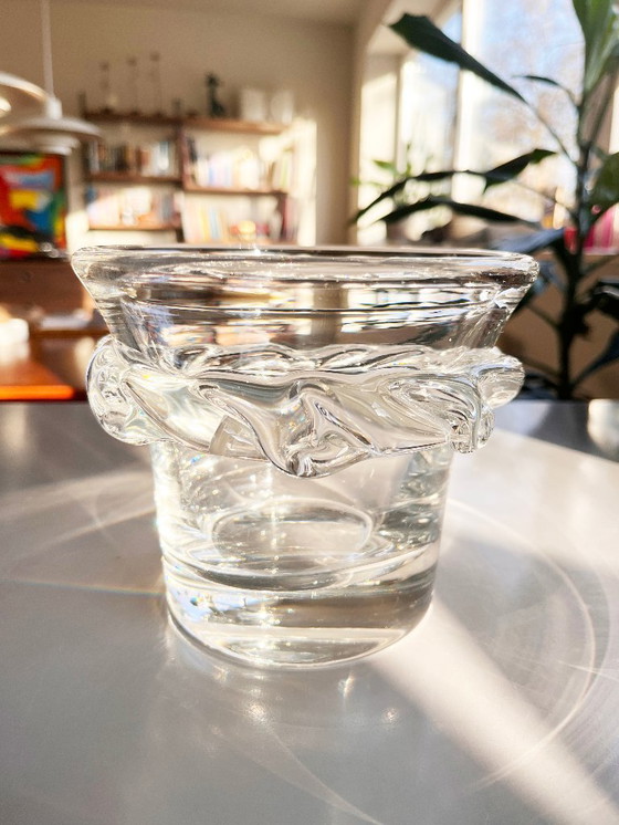 Image 1 of Daum Sorcy crystal vase or ice bucket