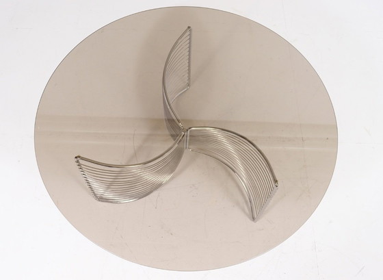 Image 1 of Mesa de centro espacial de alambre al estilo de Warren Platner, Alemania, década de 1970