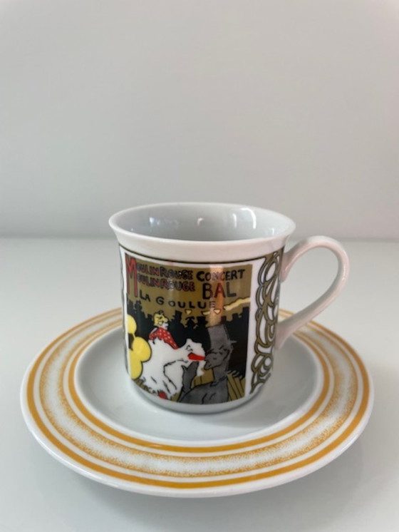 Image 1 of 5x Tazze e piattini Art Déco d'epoca (Lautrec)