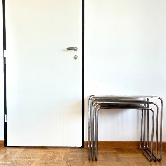 Functionalistische geneste tabellen B9 – Bijzettafels, Metal, Wood (photo 6 of 11)