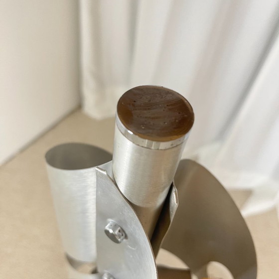 Image 1 of Brushed aluminum floor lamp, Space Age style, 1970s