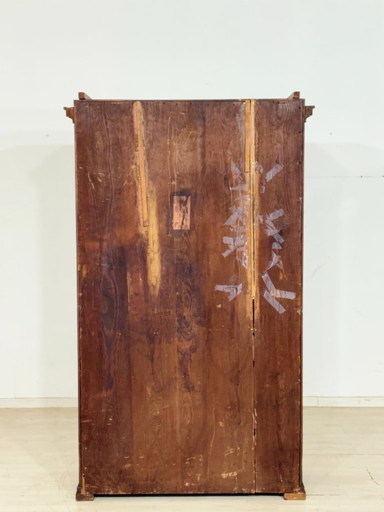 Image 1 of Vitrina antigua de nogal Biedermeier / vitrina con frente de vidrio / período Gründerzeit