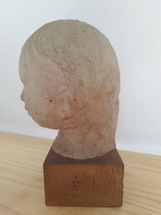 Lorenzo Pepe (1912-1984), Testa, Litoceramica auf Holzsockel, Signiert – Bildhauerei, Wood (photo 5 of 13)