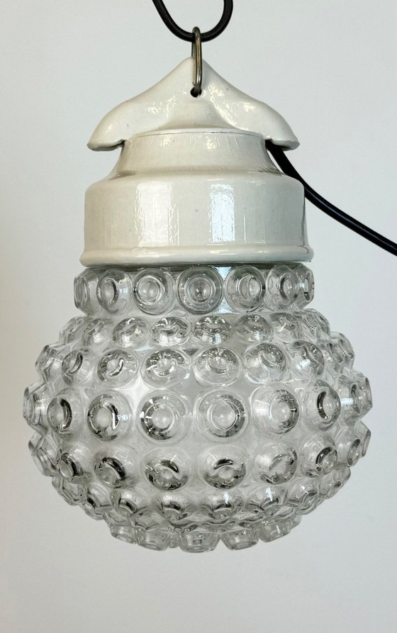 Image 1 of Lampada a sospensione vintage in porcellana bianca, anni '70