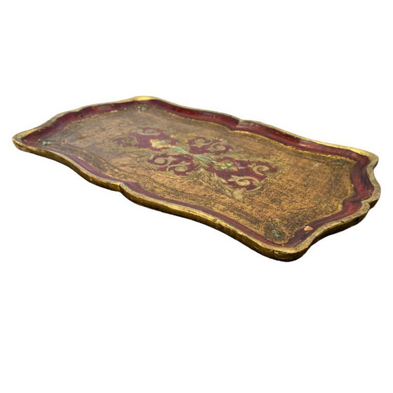 Image 1 of Old wooden Florentine tray