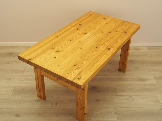 Danish Solid Pine Dining Table in Scandinavian Modern Style, 1980s – Wood (photo 9 of 10)