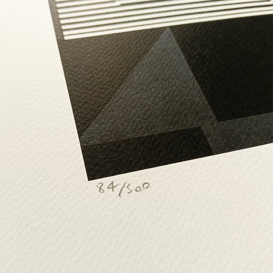 Image 1 of Lithografie van Victor Vasarely uit de jaren 70, gelimiteerde oplage en nummering.