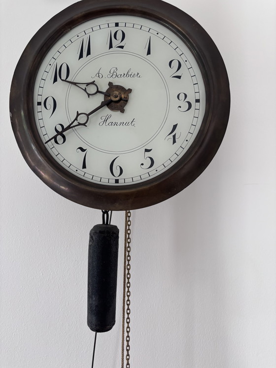 Antieke Klok – barbier, Klokken, Iron, Copper (photo 2 of 7)