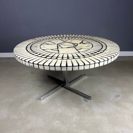 Image 1 of Table basse en marbre au design vintage par Heinz Lilienthal