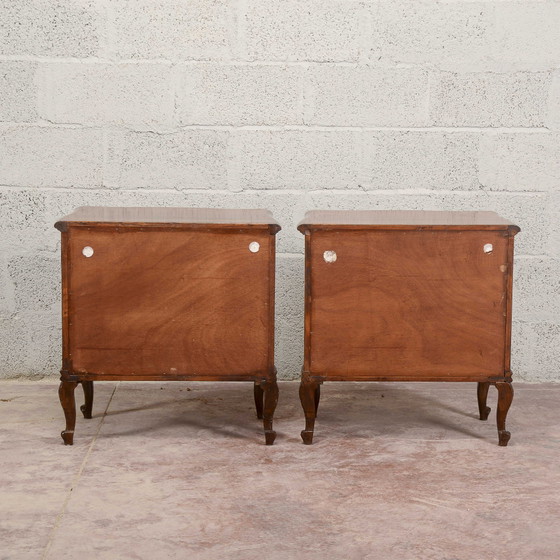 Pair of mid-century walnut veneered nightstands – Wood, Barok (photo 6 of 10)
