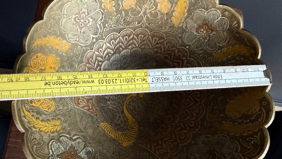 Splendida ciotola vintage in ottone con motivo pavone – Ciotole, Metal, Brass (photo 8 of 8)