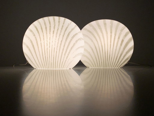 2x design Zebra shell table lamps Peill & Putzler
