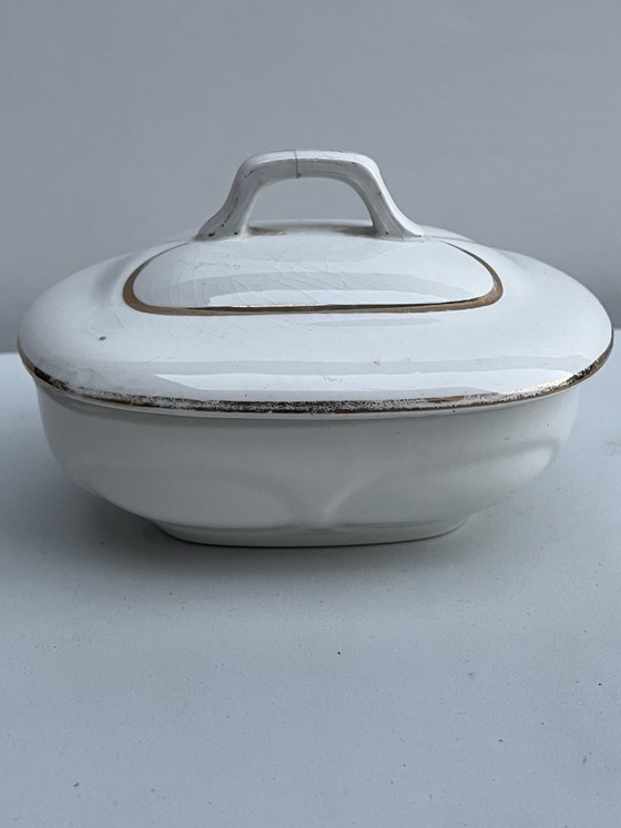 Image 1 of Manufacture Impériale et Royale from Nimy, Belgium authentic antique soap box or soap dish