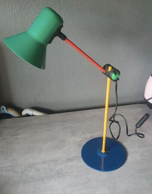 Table Lamp Veneta Lumi Style Memphis Milano Colorblock - 80's