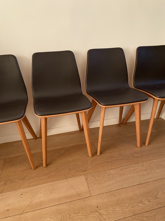 4x Morph chairs by Zeitraum made of solid wood and with leather upholstery – Dining chairs (photo 11 of 15)