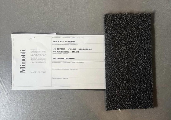 Image 1 of Minotti Andersen Divano angolare 240x330cm tessuto "Sable" bouclè