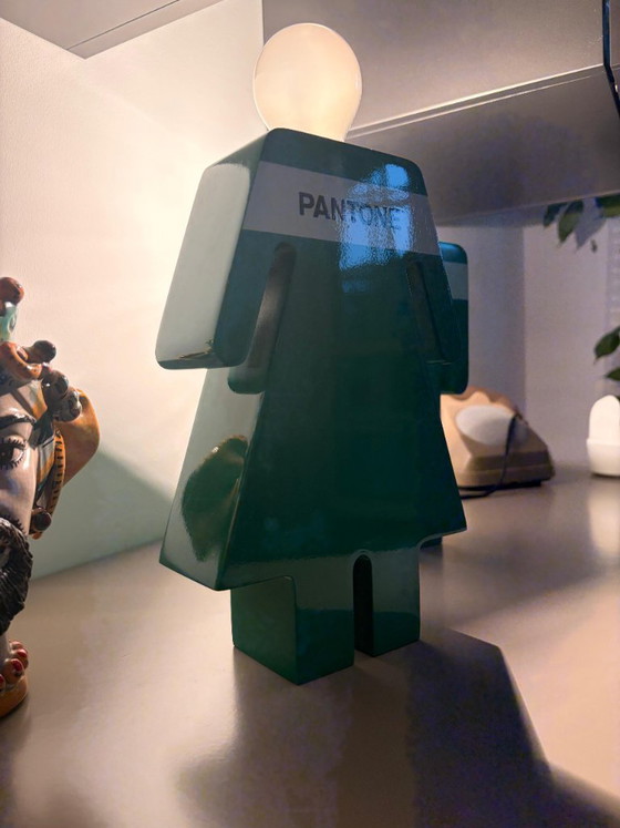 🟢 Coppia Lampade Design PANTONE "Adamo ed Eva" – Verde Iconico – Lampade da lettura, Legno (photo 11 of 13)