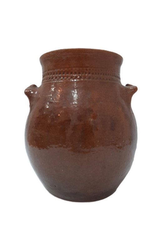 Vintage clay flower pot, planter, pot 21 cm