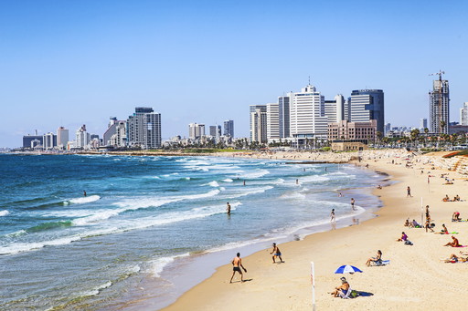 Photo Art By Max Moszkowicz. Tel Aviv Beach Panorama 