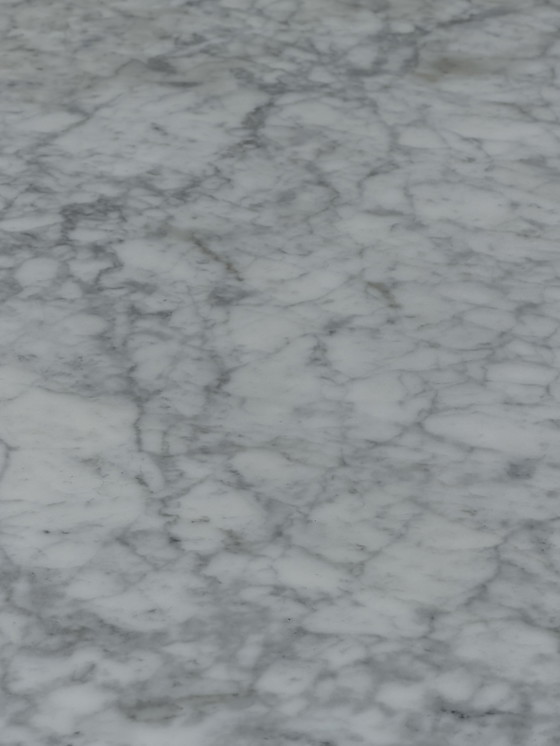 Image 1 of Original Carrara marble round Knoll Tulip dining table (120cm)