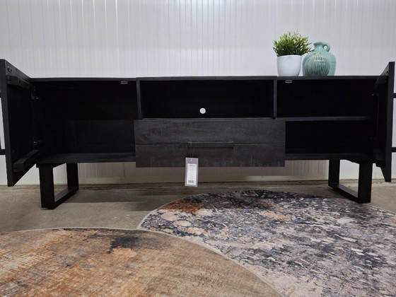 Image 1 of Mueble de TV de madera de mango con base de metal, nuevo