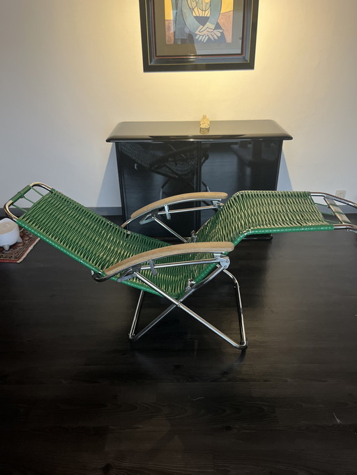 2  unieke Vintage  strandstoelen van de jaren 1950 of 1960