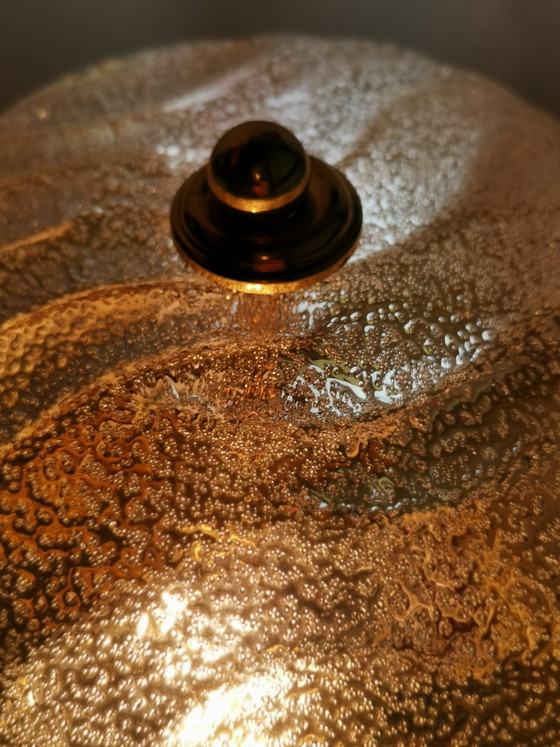 Image 1 of Plafondlamp van mat glas uit het midden van de 20e eeuw van Fischer, vintage uit de jaren 70.