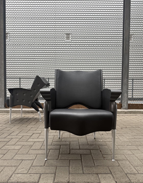 Image 1 of 2x poltrone lounge Bořek Šípek Maletak per Maletti, anni '90