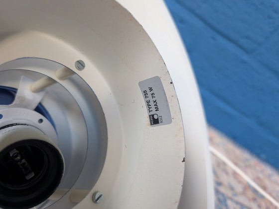 Image 1 of Vintage Blauwe Schalenlamp, Horn Belysning, Deens Design