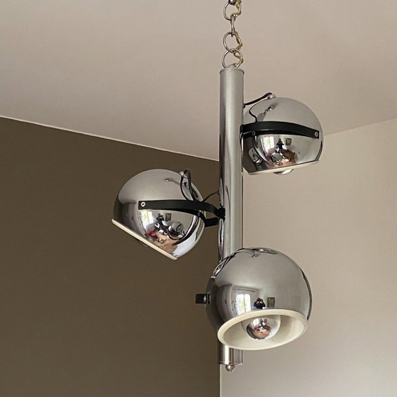 Image 1 of Suspension Eye Ball 3 globes. 1970. Space age.