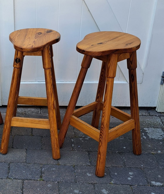 2x Rainier Daumiller Barstools, Rainer Daumiller, Wood, Brown (photo 6 of 6)