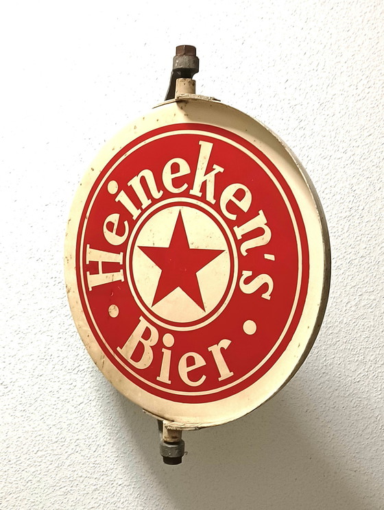 Image 1 of Enseigne en émail Heineken vers 1950