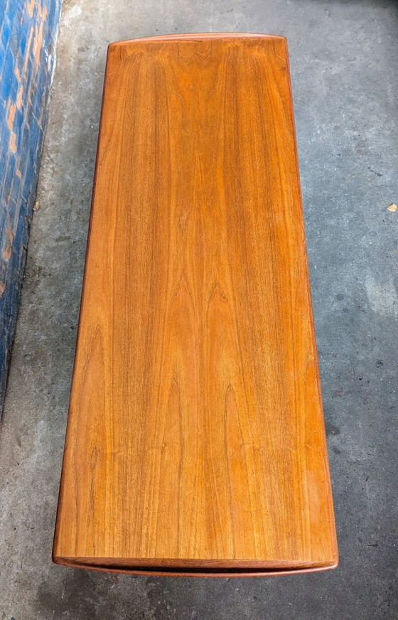 Vintage Deense teakhouten salontafel, Bruin (foto 6 van 8)